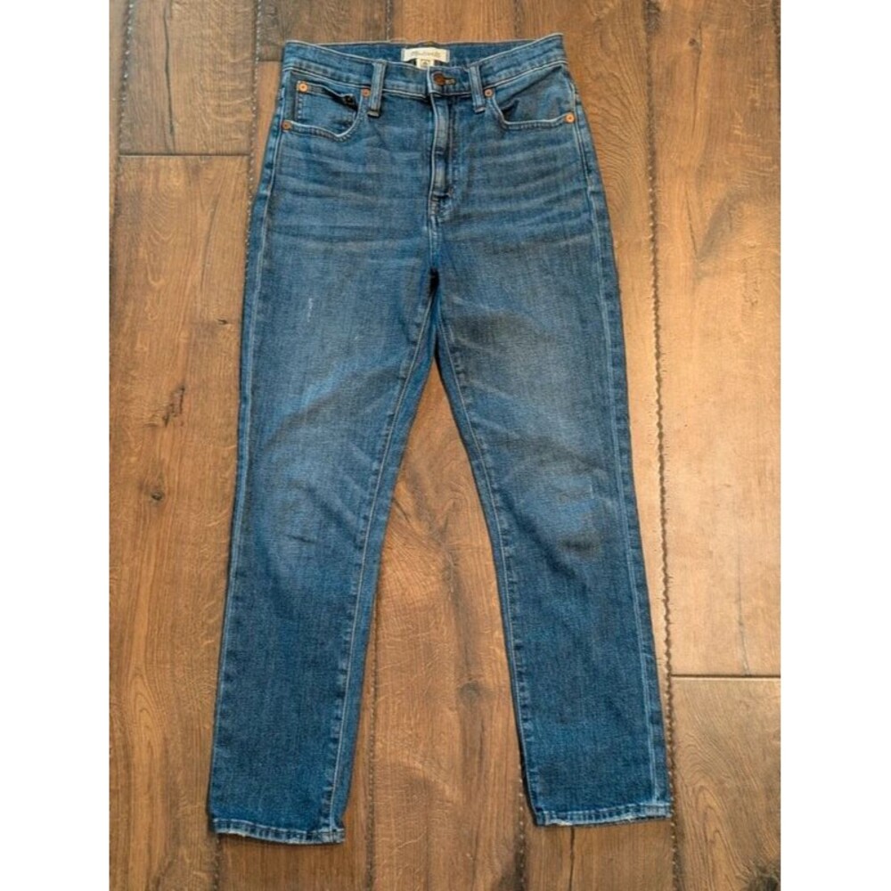 Madewell High Rise Slim Crop Boyjeans Women's Size 24 Medium Wash